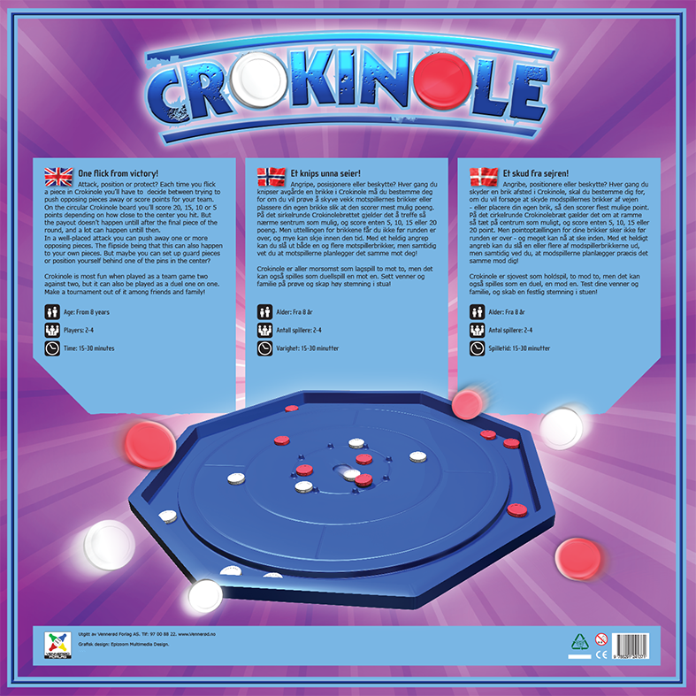 Crokinole plast bakside.